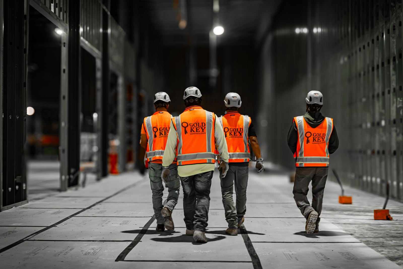 Gold Key crew walking the site together
